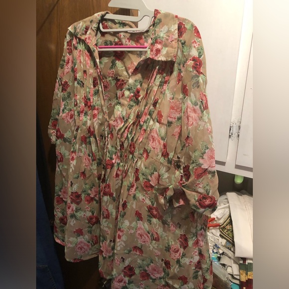eShakti Lightweight Floral Blouse - 787 $30 or $25 w/offer - Picture 1 of 4